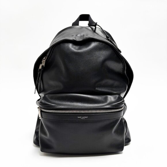 Saint Laurent City Backpack Black Leather - Picture 1 of 12